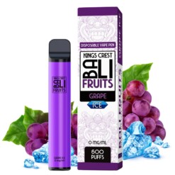 Pod Vaper Desechable Grape Ice 600puffs Bali Fruits by Kings Crest