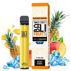 Pod Vaper Desechable Peach Pineapple Ice 600puffs Bali Fruits by Kings Crest