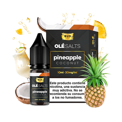 sales de vapeo Bud Vape Olé Salts - Pineapple Coconut - 10ml - vapori